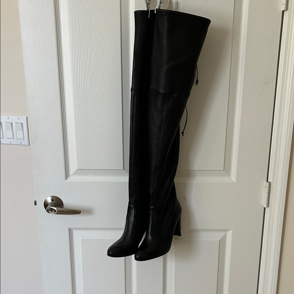 Stuart Weitzman Black Leather Over-the-Knee Women's Boots Like New